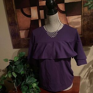 Ashro Deep Purple Layered Blouse